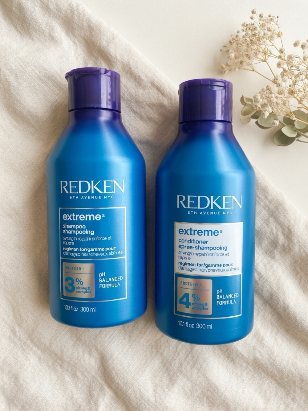 Redken Extreme Blue Shampoo & Conditioner Duo - Strengthening Hair Care - NEW!